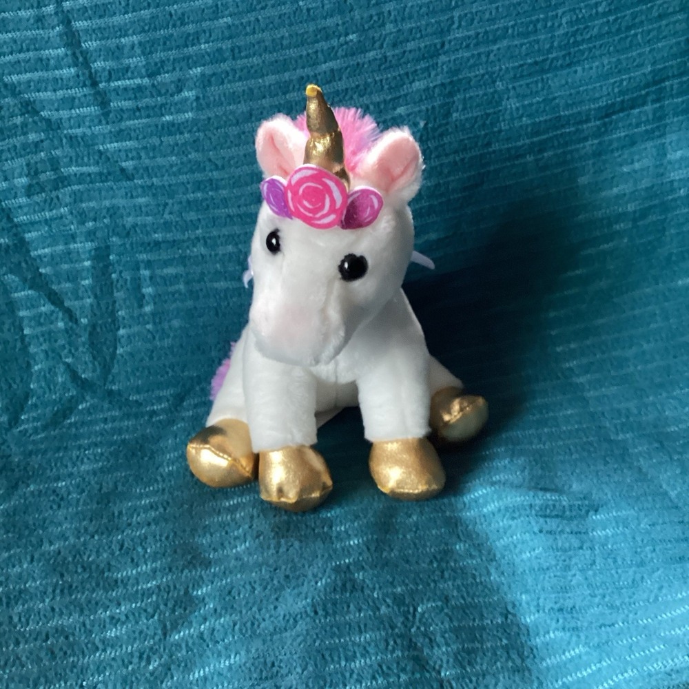 Frankford White Princess Unicorn Plush Stuffed Animal Girly Fairytale
